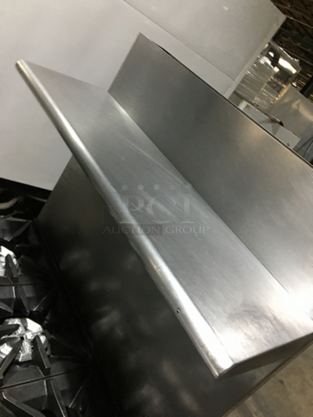 Sweet! US Range Heavy Duty Commercial 6 Burner Stove! With Full Size Oven! With Raised Back Splash & Salamander Shelf! On Commercial Casters! - Image 7 of 10