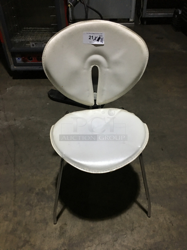 Modern Style Cushioned Dining Chairs! With Metal Legs! 11 X Your Bid! - Image 2 of 8