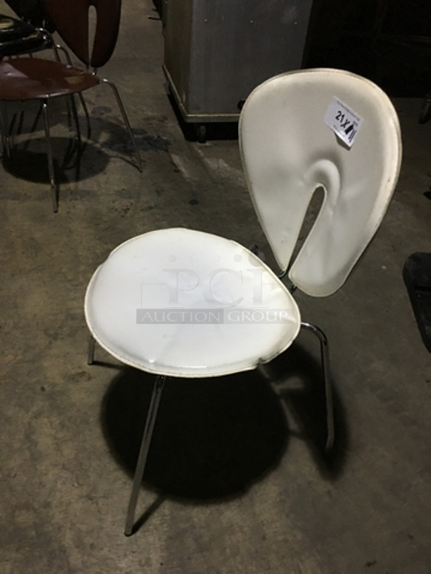 Modern Style Cushioned Dining Chairs! With Metal Legs! 11 X Your Bid! - Image 3 of 8