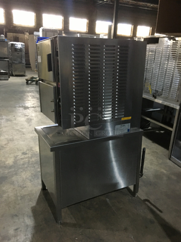 Groen Commercial Natural Gas Powered Dual Cabinet Steamer! All Stainless Steel! Model HY6GSTEAMER Serial 60156710! On Legs! - Image 2 of 10
