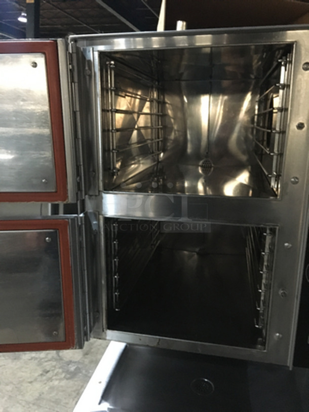 Groen Commercial Natural Gas Powered Dual Cabinet Steamer! All Stainless Steel! Model HY6GSTEAMER Serial 60156710! On Legs! - Image 5 of 10