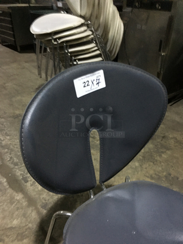 Modern Style Cushioned Dining Chairs! With Metal Legs! 7 X Your Bid! - Image 7 of 7