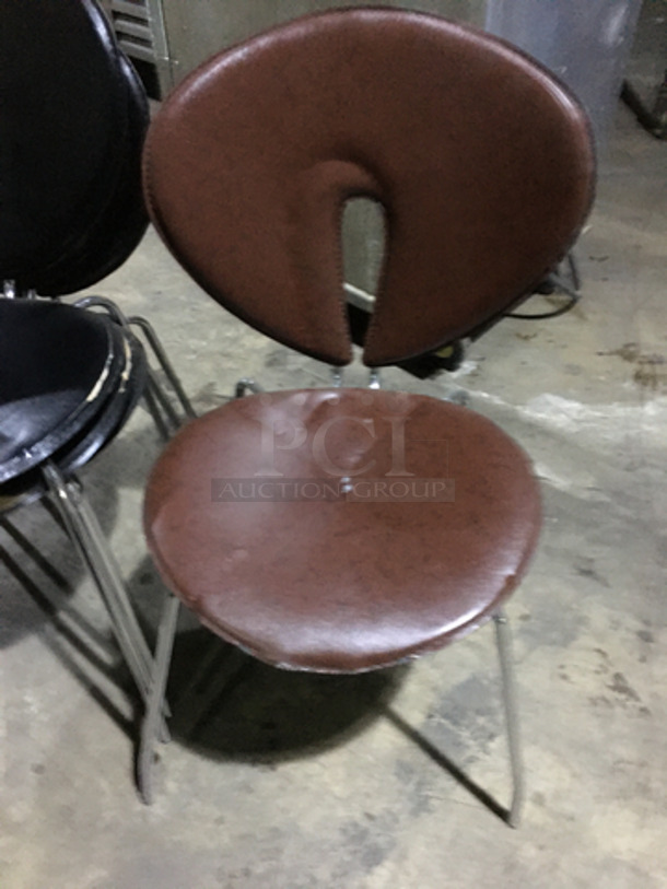 Assorted Modern Style Cushioned Dining Chairs! With Metal Legs! 4 X Your Bid! - Image 2 of 7