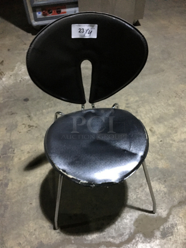 Assorted Modern Style Cushioned Dining Chairs! With Metal Legs! 4 X Your Bid! - Image 5 of 7