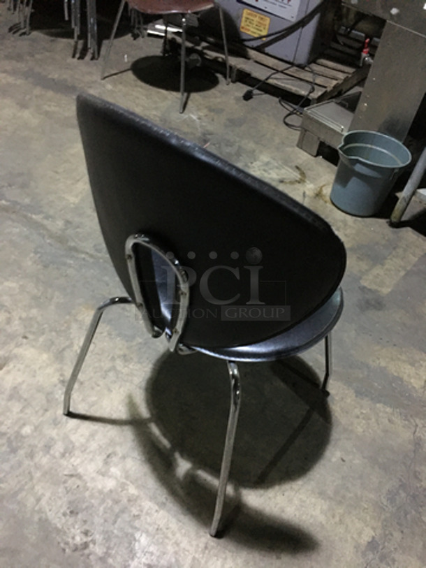 Assorted Modern Style Cushioned Dining Chairs! With Metal Legs! 4 X Your Bid! - Image 6 of 7