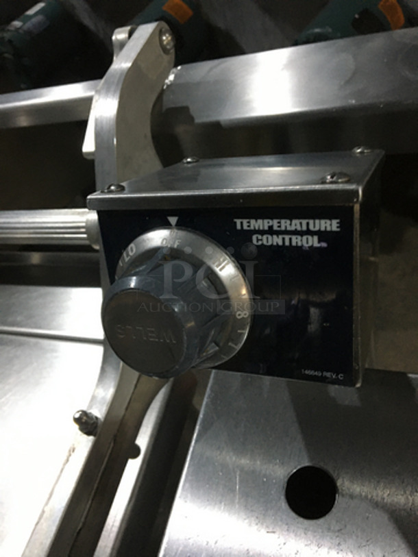 Groen Commercial Natural Gas Powered 40 Gallon Tilting Skillet! All Stainless Steel! Model BPM40G Serial J10027611! On Legs! - Image 7 of 9