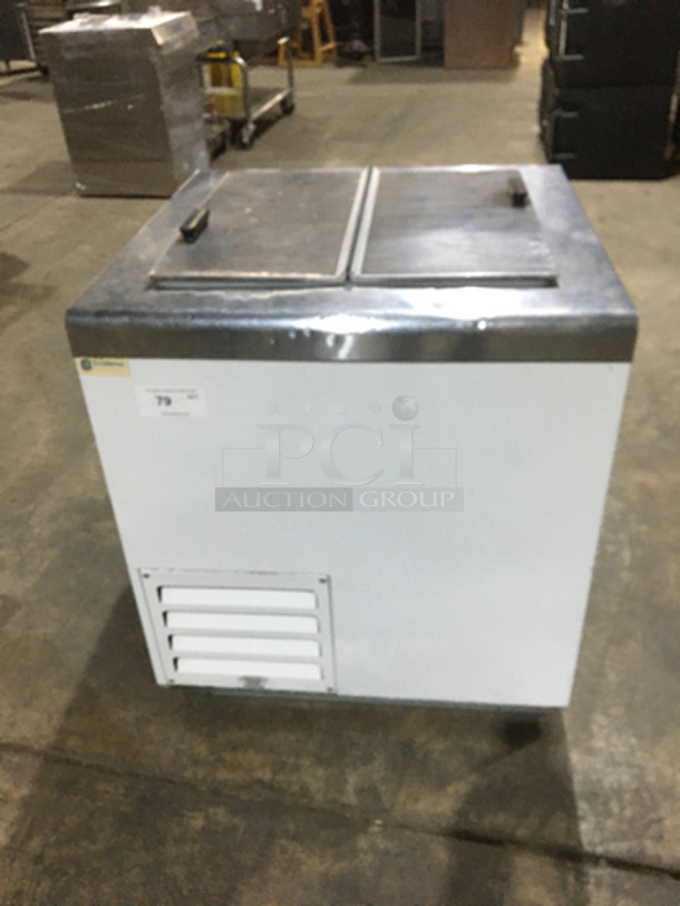 Excellence Commercial Floor Style Flip Top Dipping Cabinet! With 2 Top Doors!