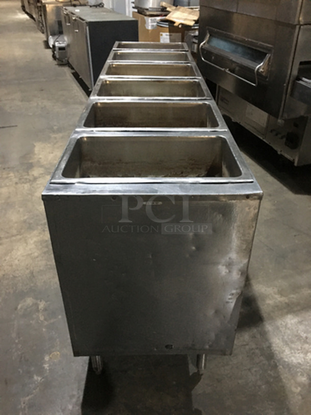 Eagle All Stainless Steel Natural Gas Powered 6 Well Steam Table! Each Well Individually Controlled! With Underneath Storage Space Underneath! On Legs! - Image 3 of 7