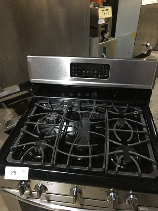 Frigidaire Commercial Natural Gas Powered 5 Burner Stove!  With Full Size Oven Underneath! With Digital Touch Controls! All Stainless Steel! - Image 5 of 10