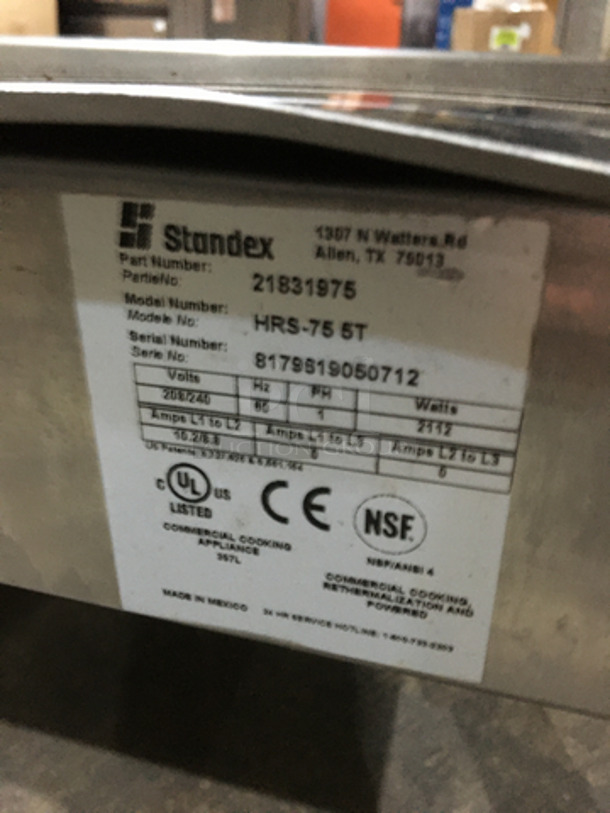 APW Wyott Commercial Countertop Hot Dog Roller Grill! All Stainless Steel! Model HRS755T Serial 8179619050712! 208/240V 1Phase! - Image 8 of 9