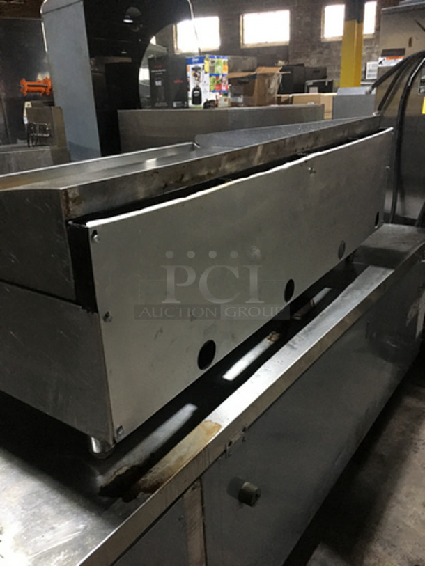 Wolf Commercial Countertop Natural Gas Powered Flat Griddle! With Back & Side Splashes! All Stainless Steel! - Image 3 of 6