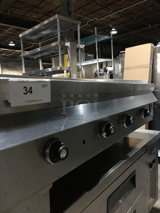 Wolf Commercial Countertop Natural Gas Powered Flat Griddle! With Back & Side Splashes! All Stainless Steel! - Image 6 of 6