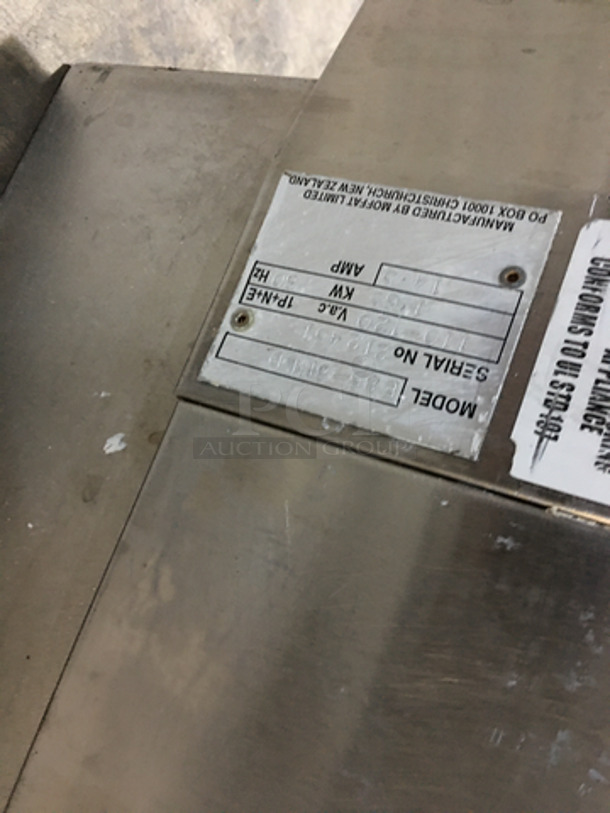 Moffat Turbofan 85 Commercial Oven/Proofer! With View Through Door! All Stainless Steel! Model E858HLD Serial 212451! 110/120V 1P+N+E! Not Tested! - Image 7 of 8
