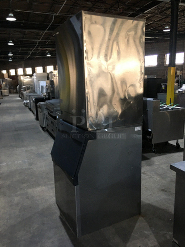 Hoshizaki Stainless Steel Commercial Ice Making Machine! With Ice Bin! Model KM1340MRH Serial V14082K! 208/230V 1Phase! 2 X Your Bid! Makes One Unit! - Image 4 of 9