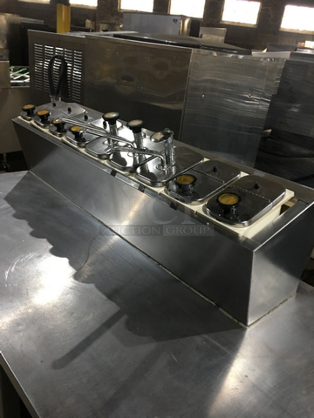 NICE! Beverage Air Commercial Refrigerated Work Top Station! With 2 Door Underneath Storage Space! With Cold Topping Rail! All Stainless Steel! Model MS681 Serial 6715397! 115V 1Phase! - Image 8 of 9