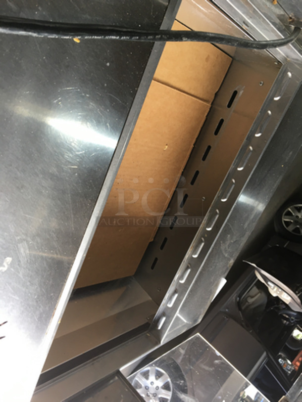 Turbo Air Commercial Refrigerated Salad Bar Island! With Sneeze Guard! With Underneath Storage Space! All Stainless Steel! Model MST28711S Serial MS2TA02075! 115V 1 Phase! On Legs! - Image 6 of 10