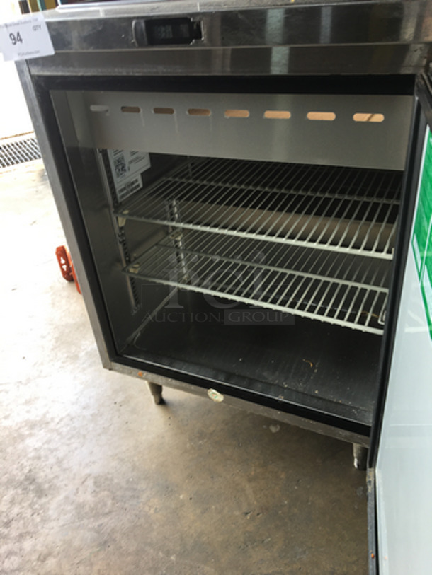 Turbo Air Commercial Refrigerated Salad Bar Island! With Sneeze Guard! With Underneath Storage Space! All Stainless Steel! Model MST28711S Serial MS2TA02075! 115V 1 Phase! On Legs! - Image 7 of 10
