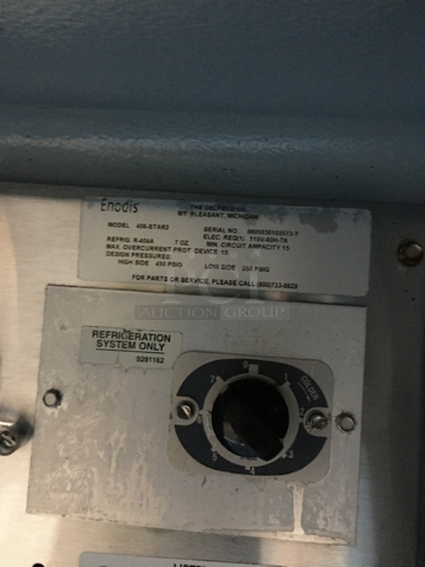 Delfield One Door Refrigerated Lowboy/Work Top Cooler! Model 406STAR2 Serial 0605036102573T! 115V 1Phase!
 - Image 6 of 7