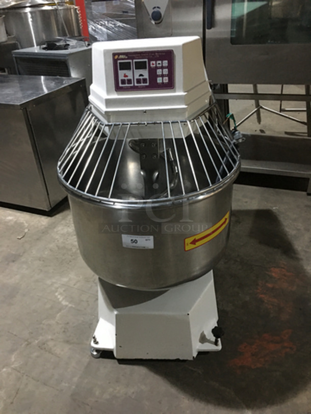 Southstar Commercial Floor Style 50 KG Capacity Spiral Mixer! With Bowl& Bowl Guard! With Dough Hook Attachment! Model NFJ50 Serial 0241! 220V!