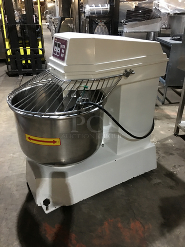 Southstar Commercial Floor Style 50 KG Capacity Spiral Mixer! With Bowl& Bowl Guard! With Dough Hook Attachment! Model NFJ50 Serial 0241! 220V! - Image 2 of 9