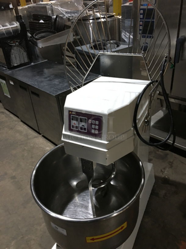 Southstar Commercial Floor Style 50 KG Capacity Spiral Mixer! With Bowl& Bowl Guard! With Dough Hook Attachment! Model NFJ50 Serial 0241! 220V! - Image 8 of 9
