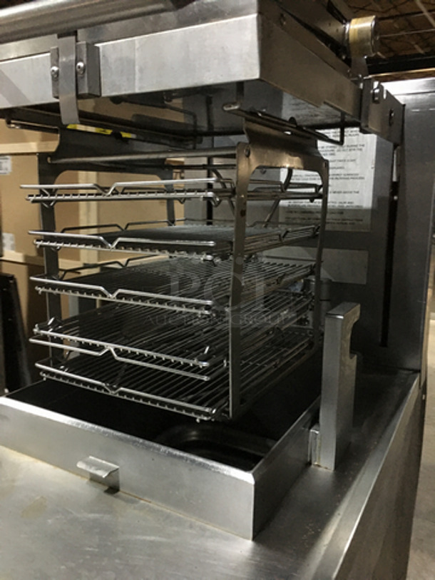 AMAZING! Henny Penny Natural Gas Powered KFC EDITION Pressure Fryer! 8 Head Pressure Fryer! With Oil Filter System! With Auto Lift Tray Holder! Model 580! On Commercial Casters! - Image 5 of 9