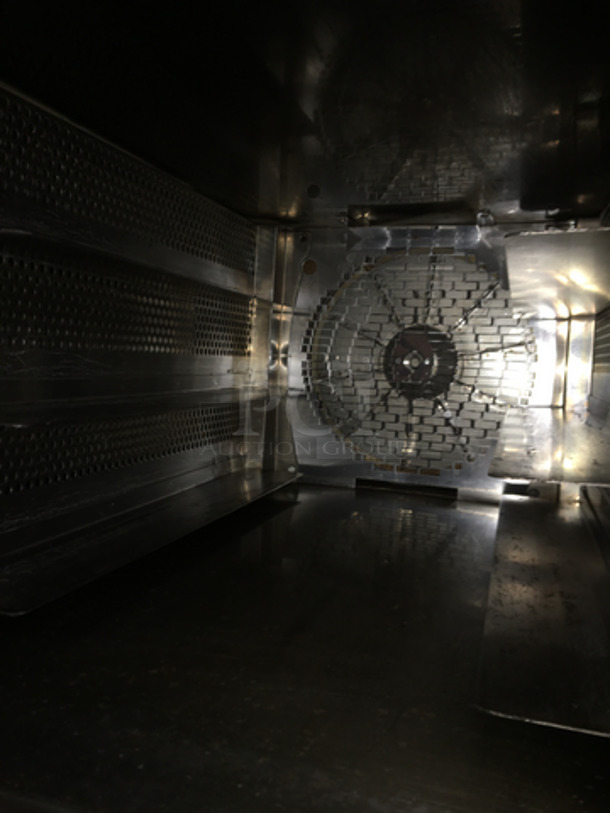 Belshaw Adamatic Commercial Electric Powered Dual Combi Oven! With View Through Doors! With Pan Racks Underneath! All Stainless Steel! Model FG189UZ84 Serial 2000003710FA032620! 2 X Your Bid! Makes One Unit! On Casters! - Image 7 of 10