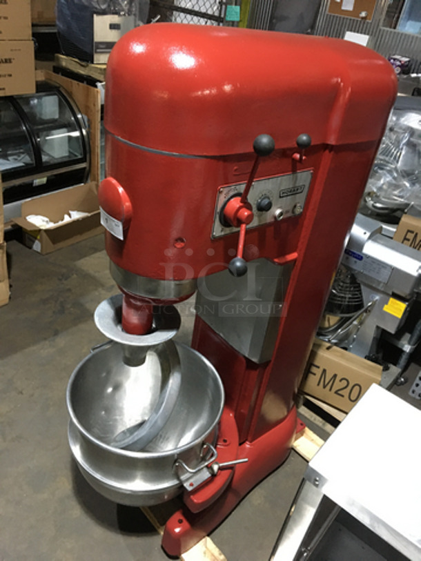 AMAZING! Hobart Commercial Floor Style 80 Quart Planetary Mixer! With Dough Hook Attachment! With Bowl! Model M802! Working When Removed! - Image 2 of 9
