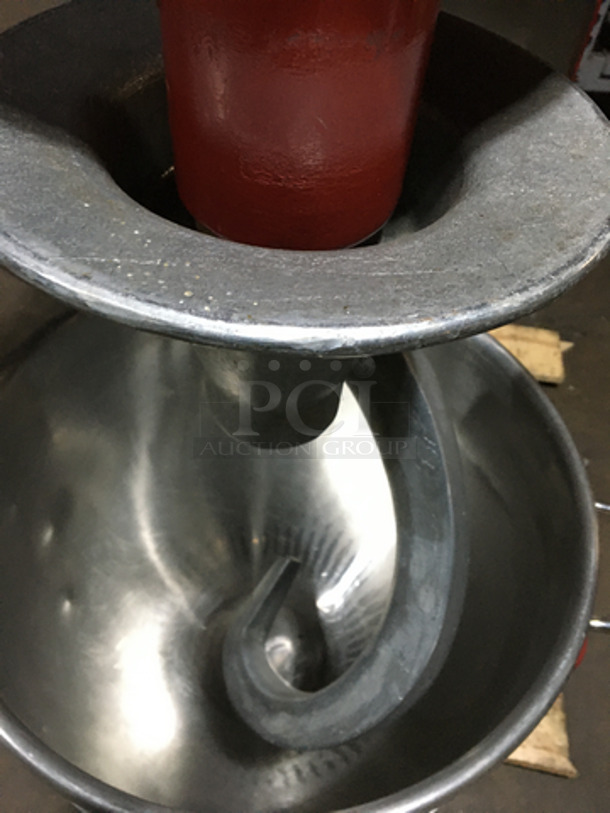 AMAZING! Hobart Commercial Floor Style 80 Quart Planetary Mixer! With Dough Hook Attachment! With Bowl! Model M802! Working When Removed! - Image 6 of 9