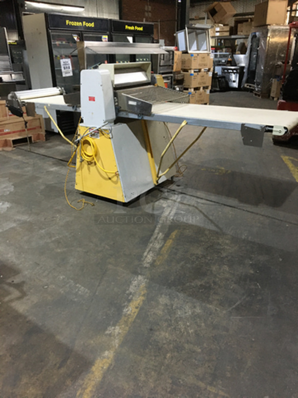 FAB! Seewer Rondo Commercial Floor Style Heavy Duty Reversible Dough Sheeter! Digital Control Board!  220V  3Phase! On Casters! - Image 6 of 12