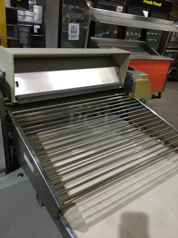 FAB! Seewer Rondo Commercial Floor Style Heavy Duty Reversible Dough Sheeter! Digital Control Board!  220V  3Phase! On Casters! - Image 9 of 12