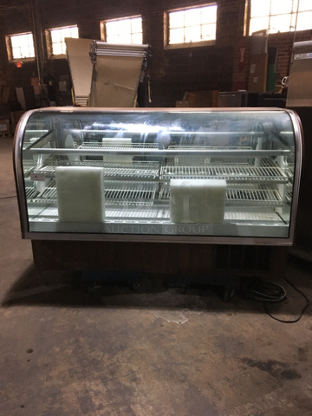 Spartan Commercial Refrigerated Bakery Showcase! With Curved Front Glass! With Sliding Back Access Doors! Model 57RO! - Image 1 of 8
