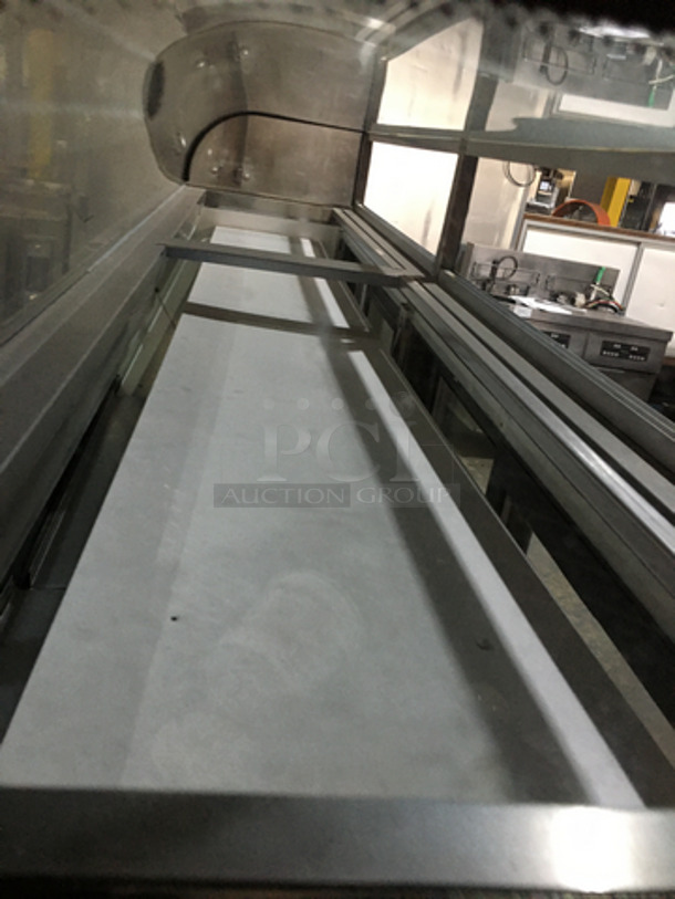 Leader Commercial Refrigerated 7/11 Deli Display Case! With Nice Curved/Slanted Glass! With Double Sliding Rear Doors! All Stainless Steel Body! Remote Compressor/No Compressor! - Image 6 of 11