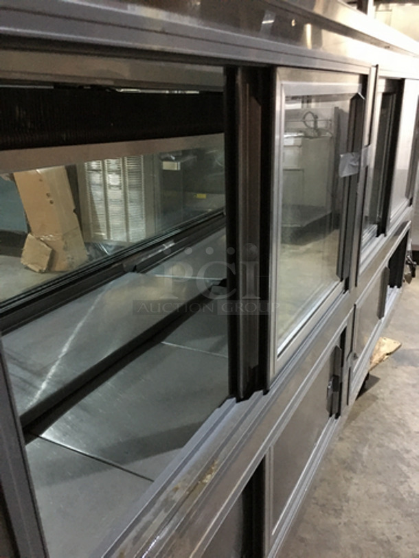 Leader Commercial Refrigerated 7/11 Deli Display Case! With Nice Curved/Slanted Glass! With Double Sliding Rear Doors! All Stainless Steel Body! Remote Compressor/No Compressor! - Image 7 of 11
