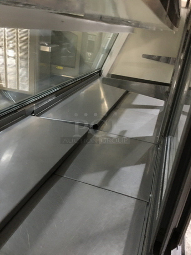 Leader Commercial Refrigerated 7/11 Deli Display Case! With Nice Curved/Slanted Glass! With Double Sliding Rear Doors! All Stainless Steel Body! Remote Compressor/No Compressor! - Image 8 of 11