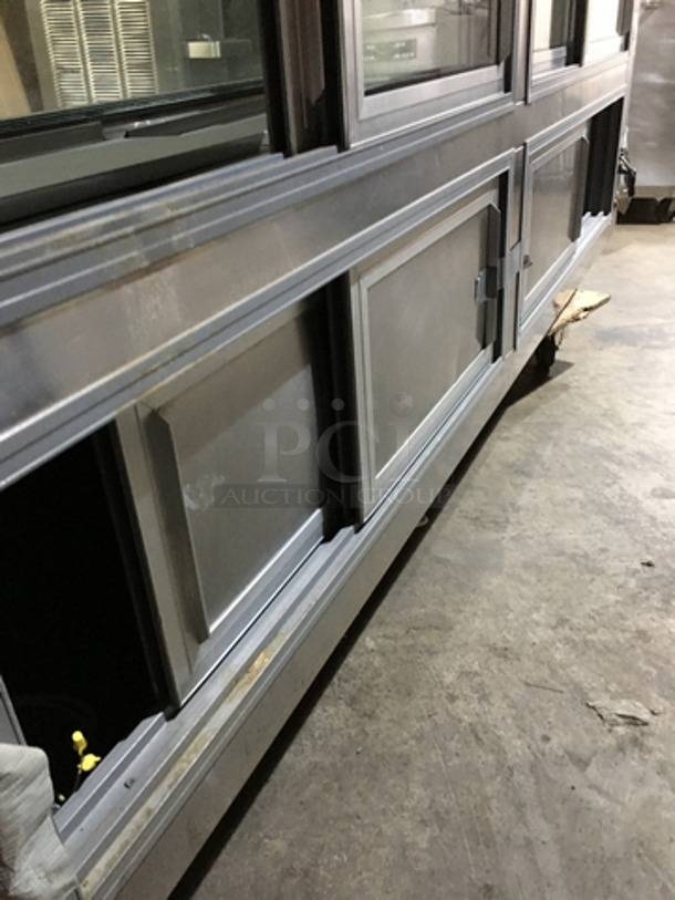 Leader Commercial Refrigerated 7/11 Deli Display Case! With Nice Curved/Slanted Glass! With Double Sliding Rear Doors! All Stainless Steel Body! Remote Compressor/No Compressor! - Image 9 of 11