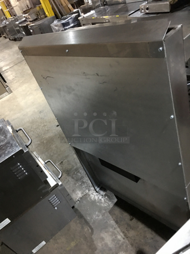 Jade Range All Stainless Steel Natural Gas Powered 6 Burner Split Level Stove! With Backsplash & Overhead Salamander Shelf! With Full Size Oven Underneath! On Legs! - Image 4 of 10