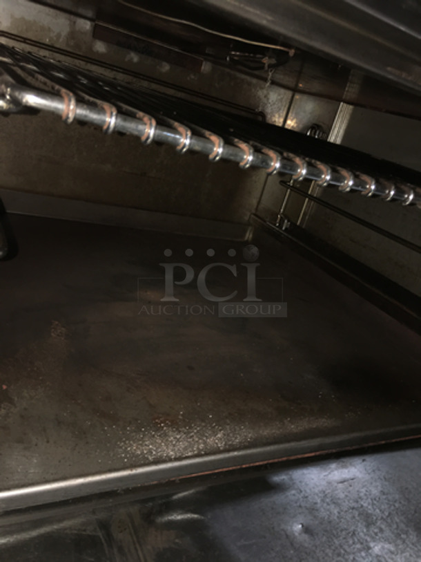 Jade Range All Stainless Steel Natural Gas Powered 6 Burner Split Level Stove! With Backsplash & Overhead Salamander Shelf! With Full Size Oven Underneath! On Legs! - Image 8 of 10