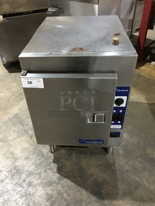 Cleveland Commercial Countertop Steam Cabinet! All Stainless Steel! Steam Craft Edition! Model 21CET16 Serial WC8204503F02! 208V 3Phase! On Legs!