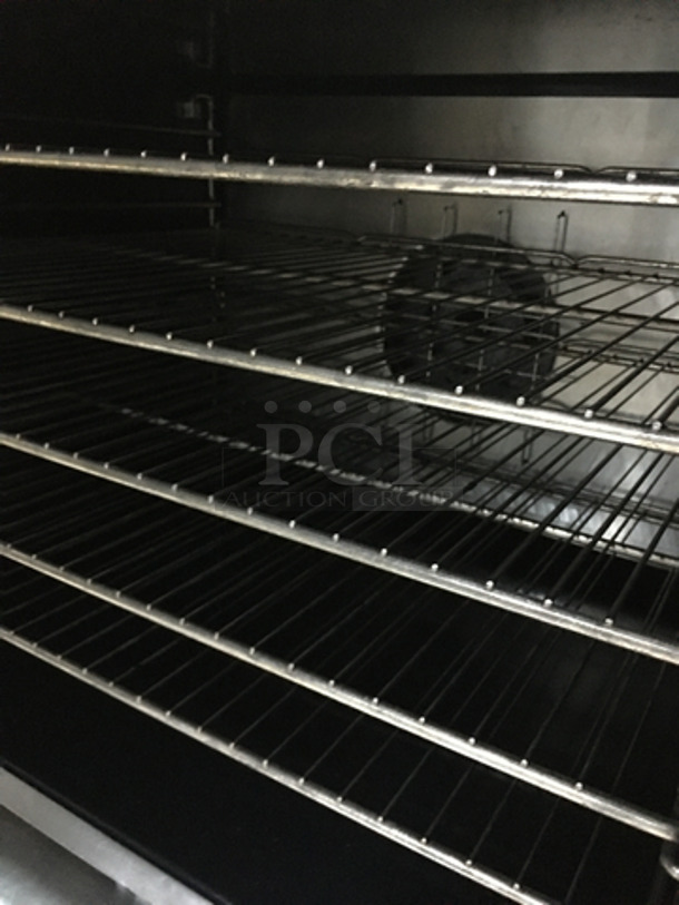 Bakers Pride Commercial Full Size Natural Gas Powered Single Deck Convection Oven! With View Through Doors! All Stainless Steel! With Legs! - Image 6 of 9