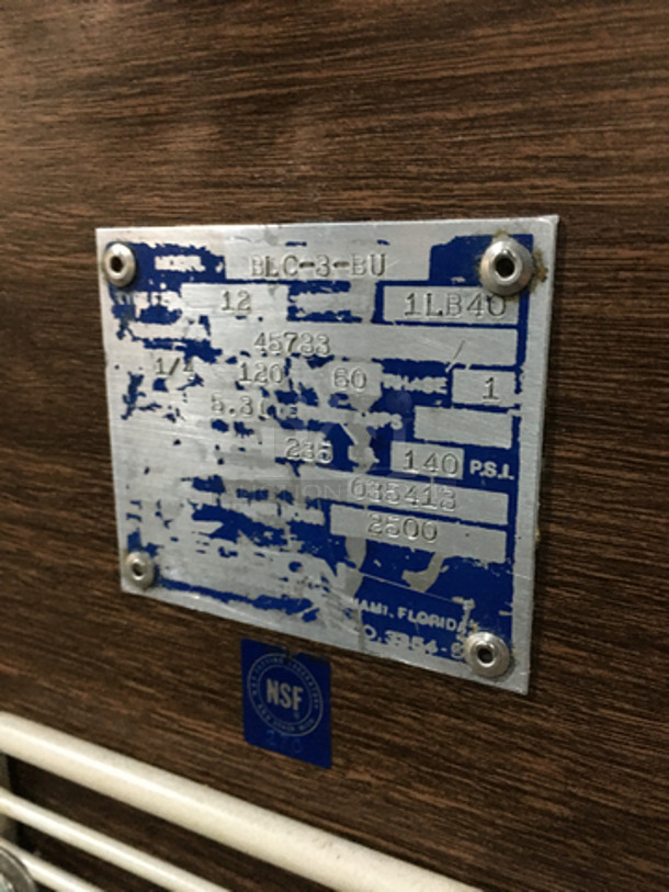 Precision Refrigerated Cold Pan/Salad Bar Unit! Model BLC3BU Serial 45733! 120V 1 Phase! On Commercial Casters! - Image 6 of 8