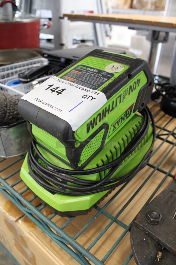 Greenworks Lithium Ion Battery Charger. 5.5x6.5x7