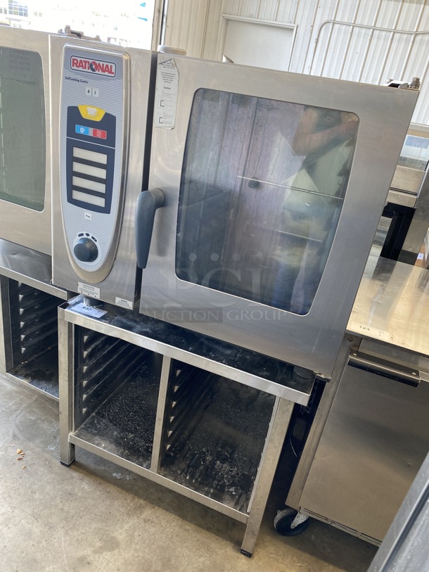 Rational Stainless Steel Commercial Electric Powered SelfCooking Center Combitherm Convection Oven on Equipment Stand. 208 Volts, 3 Phase. 33x33x59 - Image 5 of 7