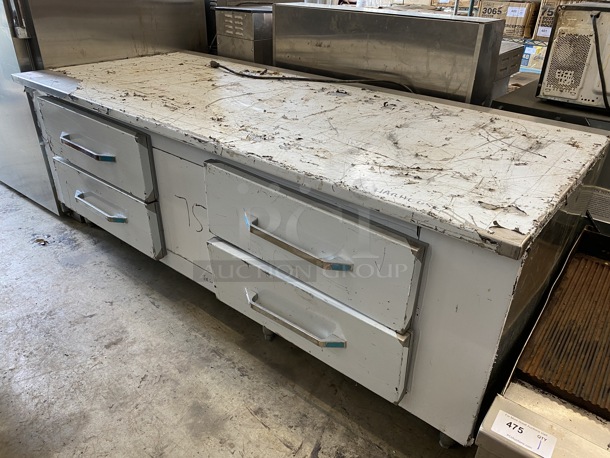 BRAND NEW! 2012 Leader Model LB72R Stainless Steel Commercial 4 Drawer Chef Base. Does Not Have Remote Compressor. 115 Volts, 1 Phase. 72x32x26. - Image 2 of 8