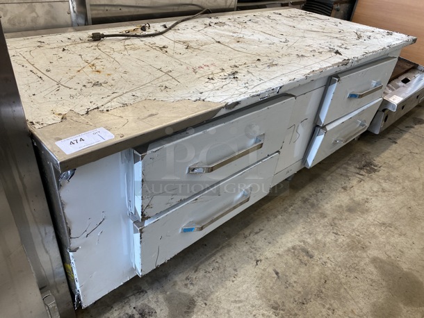 BRAND NEW! 2012 Leader Model LB72R Stainless Steel Commercial 4 Drawer Chef Base. Does Not Have Remote Compressor. 115 Volts, 1 Phase. 72x32x26. - Image 3 of 8