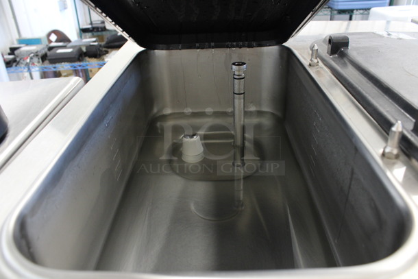 SWEET! 2012 Taylor Model C713-33 Stainless Steel Commercial Floor Style Water Cooled 2 Flavor w/ Twist Soft Serve Ice Cream Machine on Commercial Casters. 208-230 Volts, 3 Phase. 25.5x37x60 - Image 9 of 11