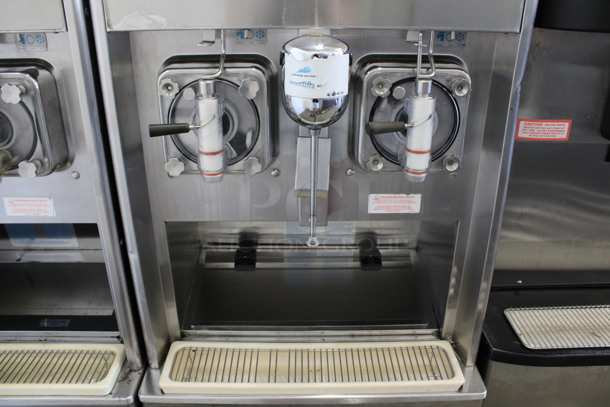 Taylor Model 342D-27 Stainless Steel Commercial Floor Style Air Cooled 2 Flavor Frozen Beverage Machine w/ Drink Mixer Attachment on Commercial Casters. 208-230 Volts, 1 Phase. 26x34x60 - Image 4 of 8