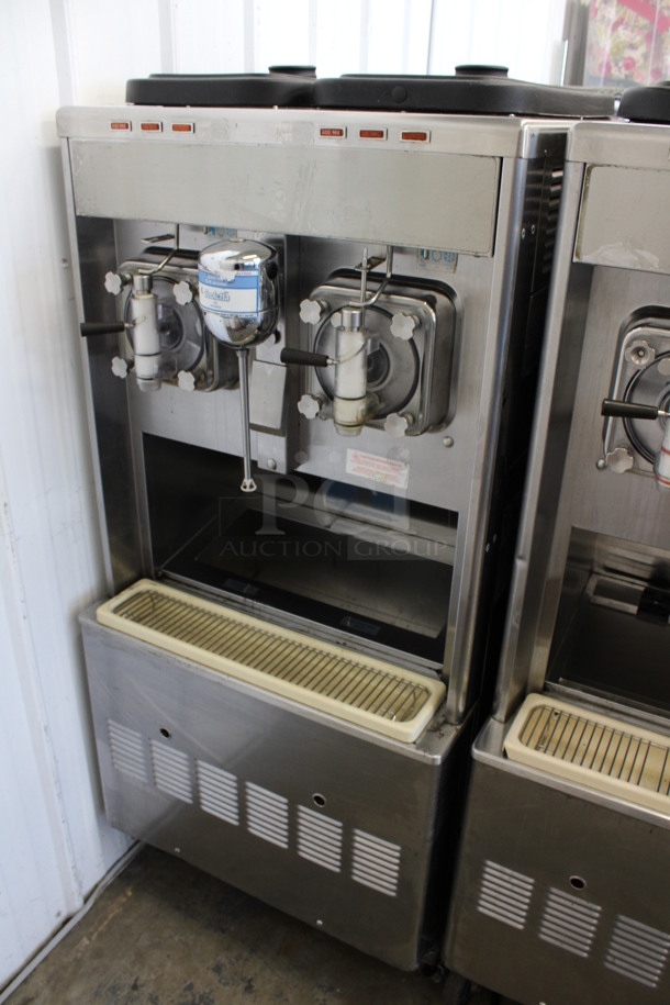 Taylor Model 342D-27 Stainless Steel Commercial Floor Style Air Cooled 2 Flavor Frozen Beverage Machine w/ Drink Mixer Attachment on Commercial Casters. 208-230 Volts, 1 Phase. 26x34x60 - Image 2 of 7