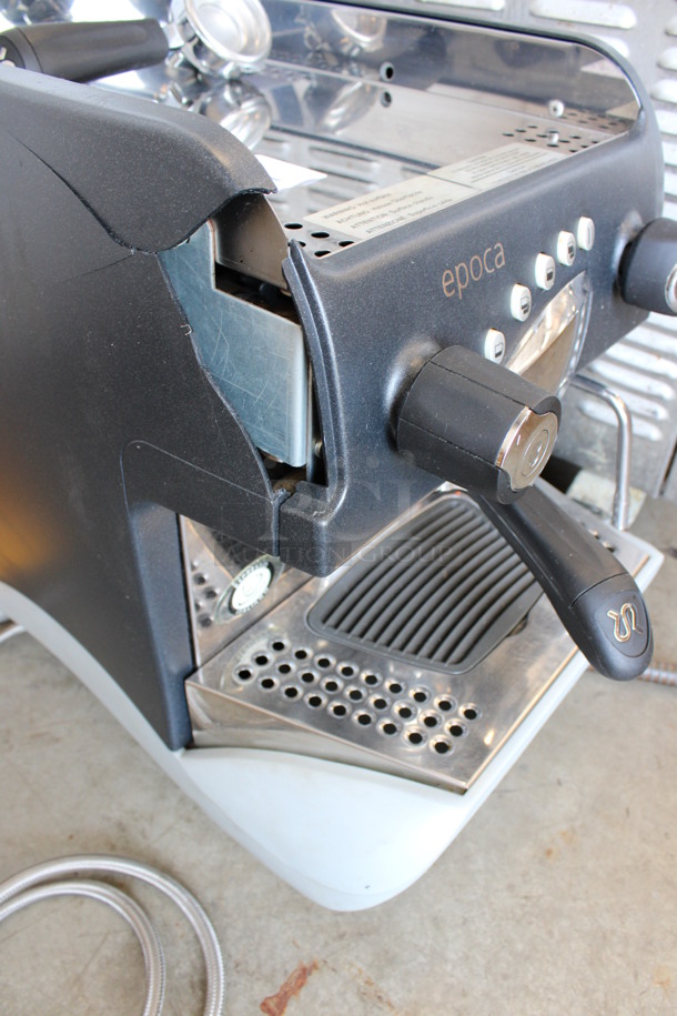 Rancilio Epoca Stainless Steel Commercial Countertop Single Group Espresso Machine w/ 2 Portafilters and Steam Wand. 115 Volts, 1 Phase. 14x23x20 - Image 9 of 10