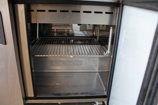 Turbo Air Model TST-48SD-18 Stainless Steel Commercial Sandwich Salad Prep Table Bain Marie Mega Top on Commercial Casters. 115 Volts, 1 Phase. 48.5x34x45. Tested and Working! - Image 5 of 7